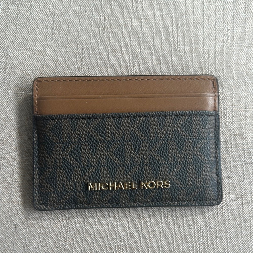 Michael Kors Brown and Black Card Holder